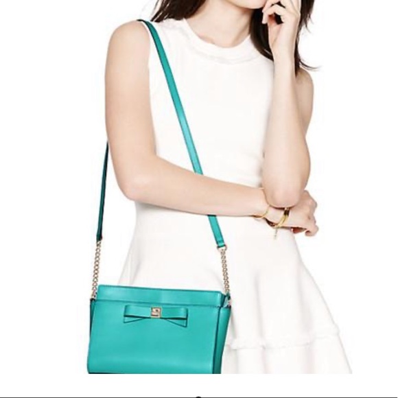Kate Spade Angelica Crossbody Purse Tiffany Blue - Picture 3 of 11